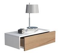 VCM Table de chevet - Tiroir mural - Étagère murale - Table de chevet - Dimensions (H x l x P) : env. 15 x 60 x 30 cm - Usal M 60 cm