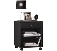 VCM Table de nuit | Table d'appoint | Table de nuit à roulettes | Dimensions env. H 54 x L 45 x P 38 cm - Rolda