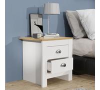 VCM Table de nuit Table d'appoint Tiroir Console Boxspring Table de nuit Balusa Table de nuit Table d'appoint Tiroir Console Boxspring Table de nuit Balusa Blanc