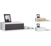VCM Tiroir mural en bois Table de chevet murale Tiroir Console Table de chevet Konsila L Tiroir mural en bois Table de chevet murale Tiroir Console Table de chevet Konsila L Blanc