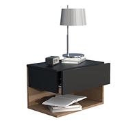 VCM Tiroir Mural en Bois Table de Chevet Murale Tiroir Console Table de Chevet Usal XL 45 cm Tiroir Mural en Bois Table de Chevet Murale Tiroir Console Table de Chevet Usal XL 45 cm Noir/Chêne Miel