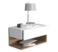VCM Tiroir Mural en Bois Table de Chevet Murale Tiroir Console Table de Chevet Usal XL 60 cm Tiroir Mural en Bois Table de Chevet Murale Tiroir Console Table de Chevet Usal XL 60 cm Blanc/Chêne Miel