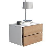 VCM Tiroir Mural en Bois Table de Chevet Murale Tiroir Console Table de Nuit Usal L 45 cm Tiroir Mural en Bois Table de Chevet Murale Tiroir Console Table de Nuit Usal L 45 cm Blanc/Chêne Miel