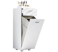 VCM Tissu, Armoire à Linge, Coffre à Linge, boîte à Linge, Panier à Linge, boîte en Tissu, Linge, Zalo, S Blanc