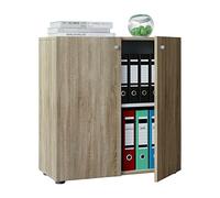 VCM Vandol Mini Meuble de Bureau Classeur Vandol Mini Armoire Classeur Etagère de Bureau Archive Armoire de Bureau Classeur, Bois, Chêne Sonoma, 70 x 70 x 39 cm
