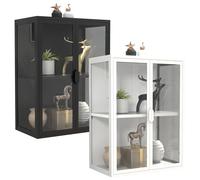 Vcm Vcm Acier Vitrine Murale Vitrine Suspendue Vitrine En Verre Vitrine Murale Vitrine En Verre 80x60x35 Cm Floka M