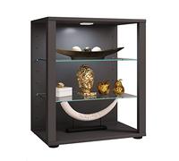 VCM vitrine en Verre Colonne Bois Verre vitrine de Collection vitrine de Verre vitrine Stand vitrine Glasol S Anthracite
