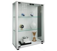 VCM vitrine en Verre Colonne Bois Verre vitrine de Collection vitrine en Verre vitrine Stand vitrine Sintalo Blanc
