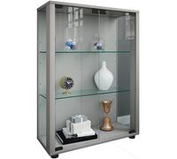 VCM vitrine en Verre Colonne Bois Verre vitrine de Collection vitrine en Verre vitrine Stand vitrine Sintalo Argent