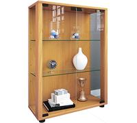 VCM vitrine en Verre Colonne Bois Verre vitrine de Collection vitrine en Verre vitrine Stand vitrine Sintalo Hêtre