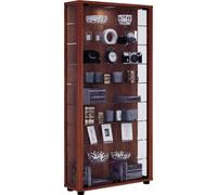 VCM Vitrine en verre debout | Vitrine en verre avec verre de sécurité trempé | Dimensions env. H. 113 x L. 59 x P. 18 cm | Vitrine debout en verre | Moderne et peu encombrante | Armoire vitrine en ver