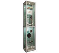 VCM Vitrine en verre debout | Vitrine en verre avec verre de sécurité trempé | Dimensions env. H. 227 x L. 50 x P. 38 cm | Vitrine debout en verre | Moderne et peu encombrante | Armoire vitrine en ver