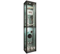 VCM Vitrine en verre debout | Vitrine en verre avec verre de sécurité trempé | Dimensions env. H. 227 x L. 50 x P. 38 cm | Vitrine debout en verre | Moderne et peu encombrante | Armoire vitrine en ver