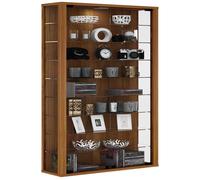 VCM Vitrine mural ""Vitrosa Maxi""| Sans éclairage LED Cœur de Noyer réf 904120