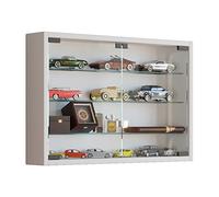 VCM vitrine Salon, Armoire vitrine, Meuble vitrine Salon, vitrine en Verre Colonne Bois Verre Suspendu vitrine Murale collectionneur vitrine Mandosa M Blanc
