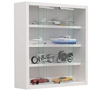 VCM vitrine Salon, Armoire vitrine, Meuble vitrine Salon, vitrine en Verre Colonne Bois Verre Suspendu vitrine Murale collectionneur vitrine Agisa S Blanc