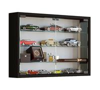 VCM vitrine Salon, Armoire vitrine, Meuble vitrine Salon, vitrine en Verre Colonne Bois Verre Suspendu vitrine Murale collectionneur vitrine Mandosa M Noir