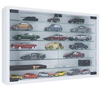 VCM vitrine Salon, Armoire vitrine, Meuble vitrine Salon, vitrine en Verre Colonne Bois Verre Suspendu vitrine Murale vitrine collectionneur vitrine Mandosa XL Blanc