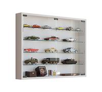 VCM Bois verre suspendu vitrine murale collectionneur vitrine Mandosa L Bois verre suspendu vitrine murale collectionneur vitrine Mandosa L Blanc