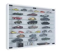 VCM Mandosa XXL Blanc Vitrine Murale Bois Verre Collectionneur Déco Vitrine 80 x 60 cm Blanc