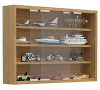 VCM vitrine Salon, Armoire vitrine, Meuble vitrine Salon, vitrine en Verre Colonne Hêtre