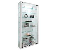 VCM vitrine Salon, Armoire vitrine, Meuble vitrine Salon, vitrine en Verre Colonne Vitrine Murale Suspendue vitrine en Verre vitrine Murale vitrine en Verre Vitrosa Maxi Blanc