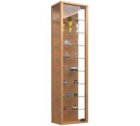 VCM vitrine Salon, Armoire vitrine, Meuble vitrine Salon, vitrine en Verre Colonne Vitrine Murale Suspendue vitrine en Verre vitrine Murale vitrine en Verre Stano Maxi Hêtre