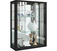 VCM vitrine Salon, Armoire vitrine, Meuble vitrine Salon, vitrine en Verre Colonne Vitrine Murale Suspendue vitrine en Verre vitrine Murale vitrine en Verre Udina Miroir Noir