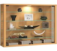 VCM vitrine Salon, Armoire vitrine, Meuble vitrine Salon, vitrine en Verre Colonne Vitrine Murale Suspendue vitrine en Verre vitrine Murale vitrine en Verre Vitrosa L Hêtre