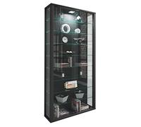 VCM vitrine Salon, Armoire vitrine, Meuble vitrine Salon, vitrine en Verre Colonne Vitrine Murale Suspendue vitrine en Verre vitrine Murale vitrine en Verre Vitrosa Maxi Noir