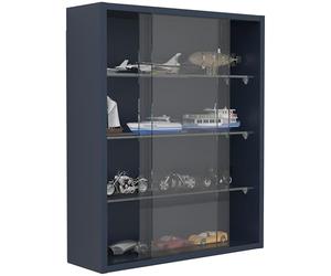VCM Vitrine Salon Drivalo M Anthracite, Armoire Vitrine Meuble Salon, Vitrine en Verre Colonne Vitrine Murale de Collection, 50 x 60 x 15 cm