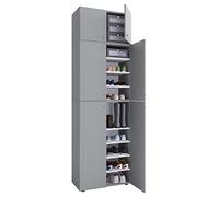 VCM XXL Armoire à Chaussures en Bois Armoire à Chaussures Lona 9f A XXL Armoire à Chaussures en Bois Armoire à Chaussures Lona 9f A Gris