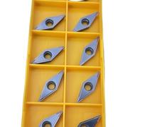 VCMT160404 Lot de 10 inserts de tournage, forme de diamant à 35°, rayon de 0,4 mm, carbure cémenté, grades UE6020/VP15TF, inserts de tour CNC, 10 pièces (Vcmt160404vp15tf)