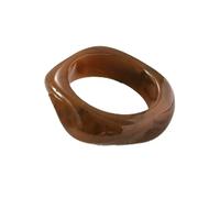 VCODWCSJO Bracelet punk marron café résine acrylique bavure hip-hop irrégulier Kpop géométrique large bracelets pour femme, Résine, résine.