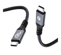 VCOM Câble USB4 80 Gbit/s pour Thunderbolt 5, 1,9 m, 240 W, 8K | Charge rapide PD3.1 240 W · 8K @ 120 Hz/4K @ 240 Hz · Transfert de données 80 Gbit/s · Puce E-Marker · pour MacBook/iPad/SSD