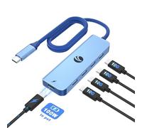 VCOM Hub USB C 10 Gbit/s, répartiteur USB C à 5 ports avec alimentation de 100 W, adaptateur multiport USB C portable compatible avec MacBook Pro/Air, Surface Pro, Dell, HP, Microsoft, ne prend pas en