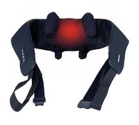 VComfort Masseur Shiatsu pour le cou et les épaules - Pétrissage des tissus profonds avec têtes en silicone souple 8D, chaleur et sangles réglables pour soulager la douleur - Portable pour la maison