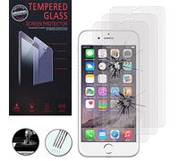 VCOMP® Lot 3 Films Verre Trempé de Protection d'écran pour Apple iPhone 6/ 6s - Transparent