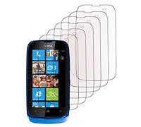 VCOMP Lot Pack 6 Films de Protection d'écran Clear Transparent pour Nokia Lumia 610