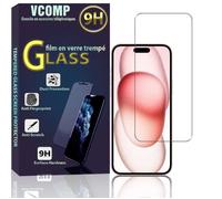 VCOMP® Pour Apple iPhone 15 6.1"": 1 Film de protection écran Verre Trempé