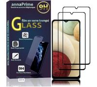 VCOMP® Pour Samsung Galaxy A04S 6.5"": Lot - Pack de 2 Films de protection d'écran Verre Trempé Plein écran de Couleur - NOIR