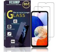 VCOMP® Pour Samsung Galaxy A14 4G 6.6"": Lot - Pack de 2 Films de protection écran Verre Trempé