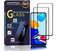 VCOMP® Pour Xiaomi Redmi Note 11- Note 11S 6.43"": Lot - Pack de 2 Films de protection d'écran Verre Trempé Plein écran - NOIR