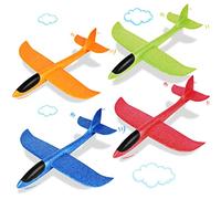 VCOSTORE Avion Polystyrene Planeur XXL 4 Pièces Avion Jouet Enfants en Mousse à Lancer pour Enfants et Adultes