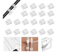 VCRANONR 120PCS Clips Câbles Mini Clips de Câble Auto-Adhésifs Plastique Organiseur de Fils Electrique Clips Câbles Adhésives Clips Organisateur de Cordon pour la Gestion des Câbles,Transparent