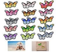VCRANONR 30PCS Patch Thermocollant Vêtements Papillon Patch Thermocollant Papillon Coudre Patchs Couture Brodé Papillon Patch Ecussons Brodés Thermocollants pour Vêtements, Jeans, T-Shirt, Chapeaux