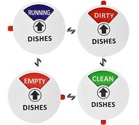 VCRANONR Aimant de Lave-Vaisselle en Acrylique 10 cm Aimant Indicateur Anti-Rayures Magnet Lave Vaisselle Magnétique Durable avec “Running Clean Dirty et Empty”pour Cuisine Hôtel Restaurant Maison