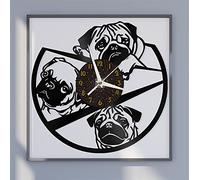 VCS Carlin Chien Disque Vinyle Horloge Murale pour Cuisine décoration Murale Art Mural Cadeau pour Amoureux idée Cadeau pour Un Meilleur ami(C)