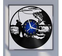 VCS Pêche 5 Disque Vinyle Horloge Murale pour Cuisine Décoration Murale Art Mural Cadeau pour Amoureux Idée Cadeau pour Un Meilleur Ami(B)