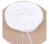 VCSZYAFX Béret en Dentelle for Femme, Joli béret Noir for Le Printemps et l'été(White)